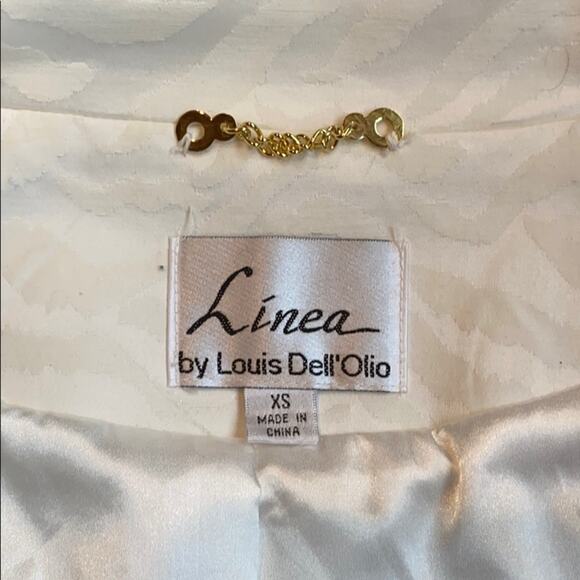 Linea Louis Dell’Olio Xs Ivory Tiger Stripe Jacquard Weave Short Jacket MINT! - Picture 7 of 8